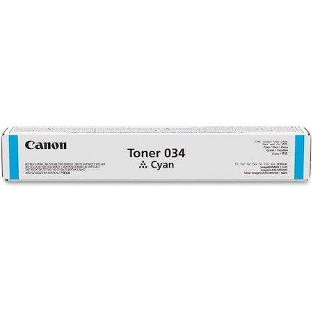 Canon Toner Cartridge 034, 7300 Page Yield, Cyan CNMCRTDG034C